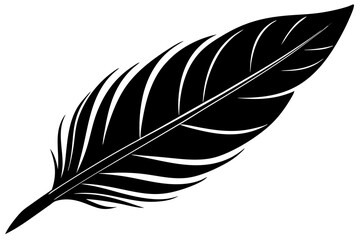 Obraz premium Elegant Feather Silhouette Illustration for Art and Design Projects 