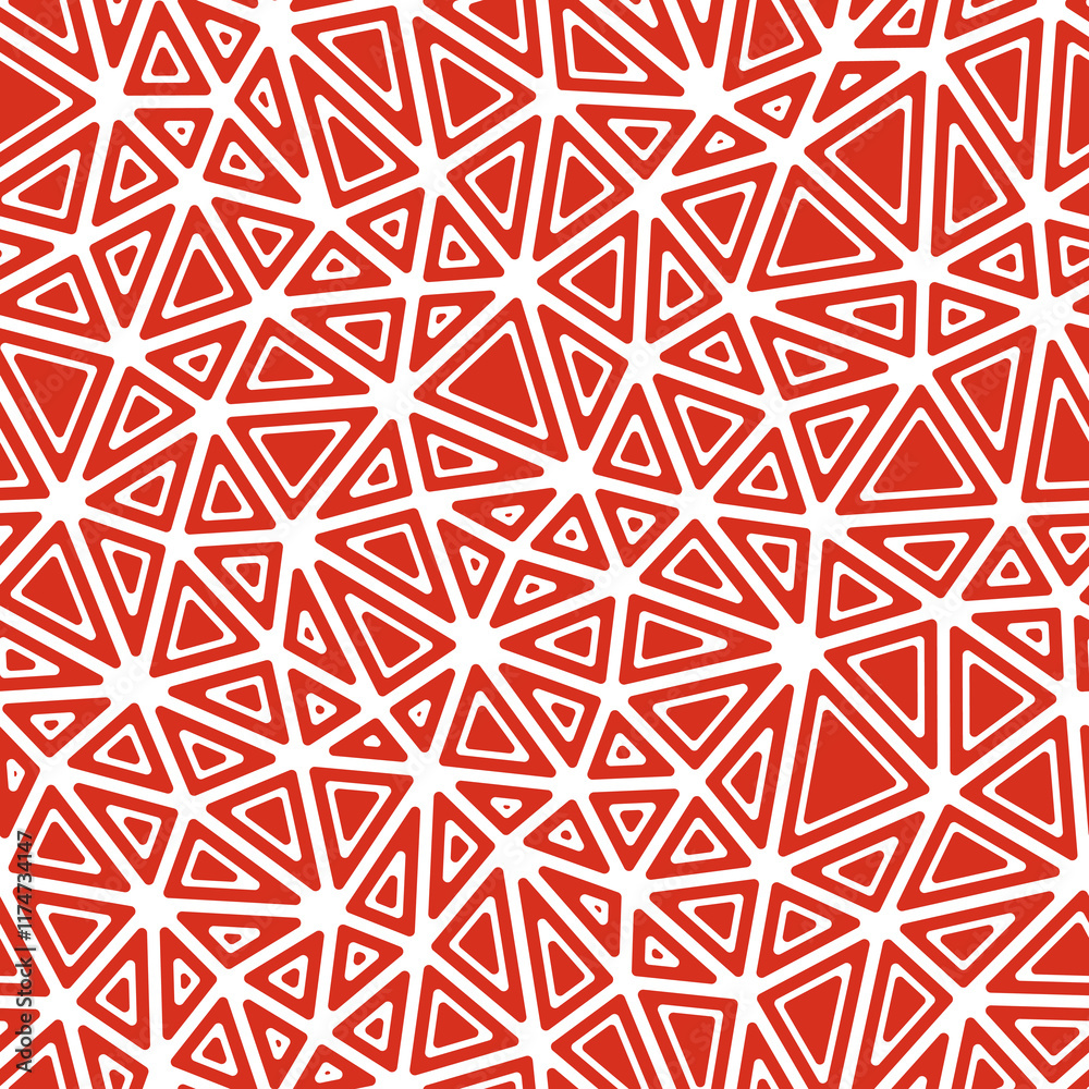 Poster triangles background. rounded solid shapes in frames. medium triangles size. solid color style. repe