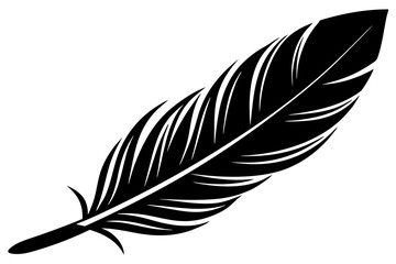Obraz premium Elegant Feather Silhouette Illustration for Art and Design Projects 
