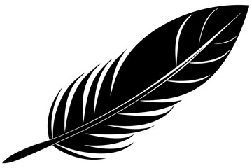 Fototapeta premium Elegant Feather Silhouette Illustration for Art and Design Projects 