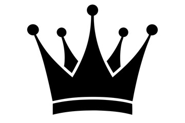 Crown Silhouette Illustration Perfect for Logos Invitations and Royal Designs

