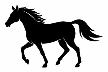 Elegant Horse Icon Silhouette Illustration Perfect for Logos Art and Graphic Design Projects
