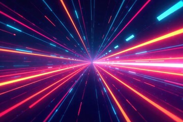 Abstract radial speed lines, vibrant vector background, glowing, radial, power