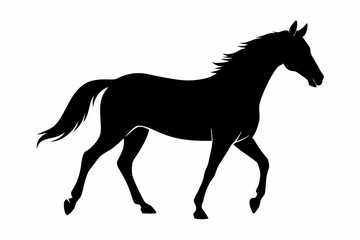 Elegant Horse Icon Silhouette Illustration Perfect for Logos Art and Graphic Design Projects
