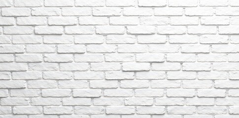 Fototapeta premium Clean whitewashed brick wall texture background, studio shot, surface, image