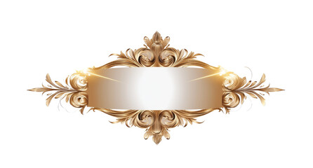 Elegant Golden Floral Frame