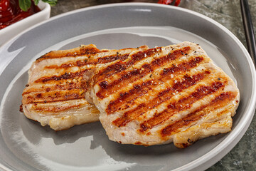 Tasty grilled pork meat steak