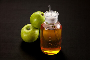 Fresh sweet natural apple juice