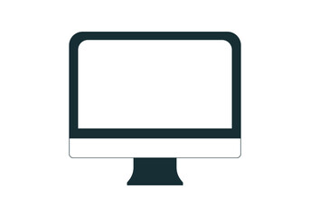 lcd monitor isolated on white