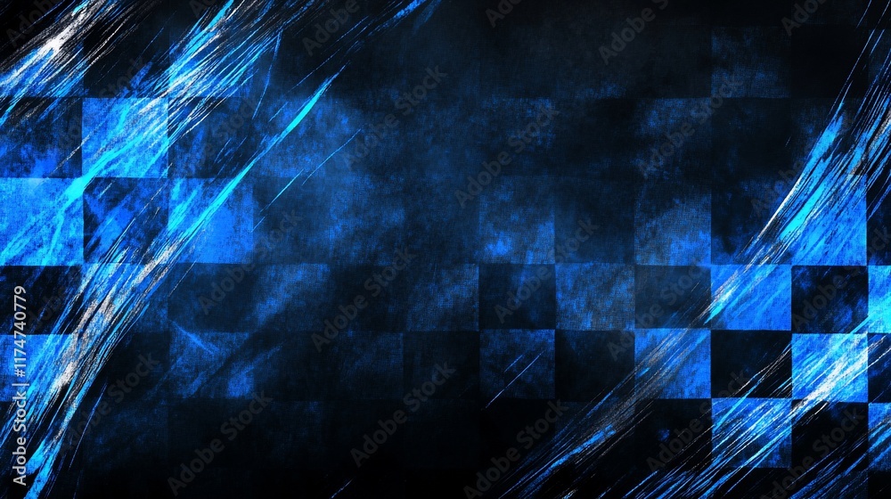 Aufkleber checkered flag background with streaks of light.