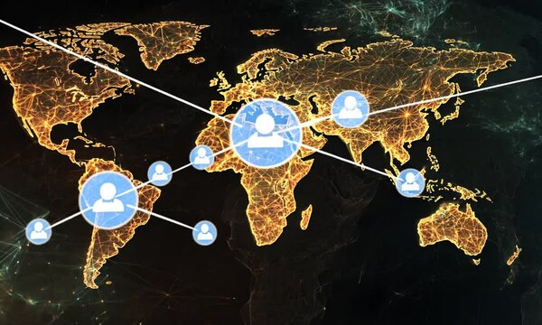 Global Network Connections: A Visual Representation of Worldwide Interconnectivity