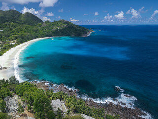Naklejka premium Anse Takamaka Beach - Seychellen