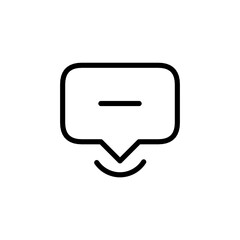 Speech bubble icon with a curve