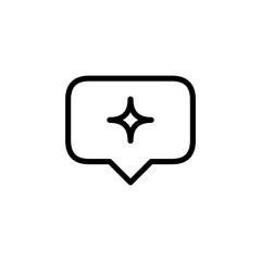 bubble chat with star