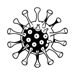 Virus Vector Style silhouette Art Design