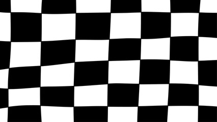 Fototapeta premium Handdrawn of black and white checkered flag vector illustration