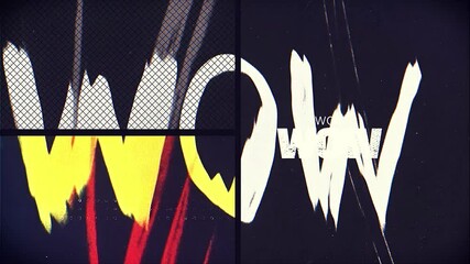 Hip Hop Title Word Art grunge glitch titles with transitions animated words Dance wow retro 80s 90s