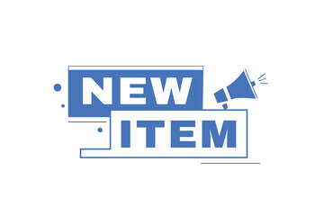 New item label sign design for banner or advertisement. Modern web element business.