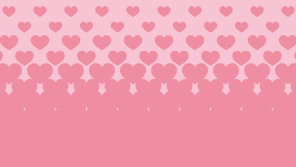 ピンク色のハートのグラデーション背景
Pink heart gradient background