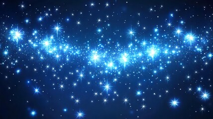 Obraz premium Breathtaking panoramic view of the night sky filled with a dazzling display of twinkling stars glittering galaxies and shimmering celestial phenomena against a deep dark backdrop Ideal for science
