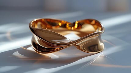 Elegant gold cuff bracelet with a minimalist design. 