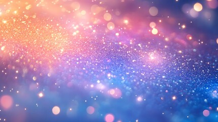 Fototapeta premium Sparkling Cosmic Vibrant Glitter Bokeh Backdrop for Festive Occasions Holidays and Parties Captivating abstract bokeh lights create a mesmerizing magical and dreamlike atmosphere