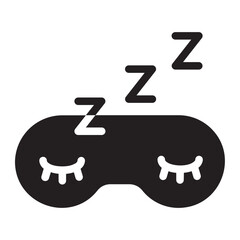 sleeping mask glyph icon