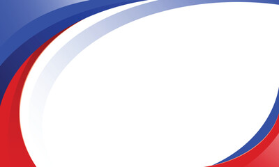 Abstract curved red and blue border modern business background