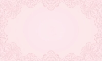 Elegant pink floral frame design.