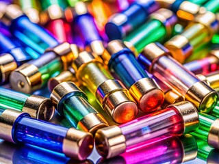 Blown Fuses Macro Photography: Close-up of Damaged Electrical Components on White