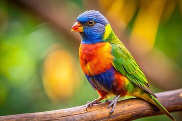 Obraz premium Brazilian Passerinho Bird, Colorful Exotic Avian, Wildlife Photography