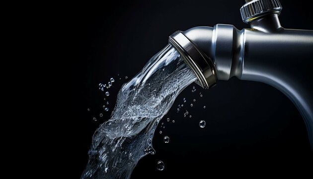 water flowing from a faucet