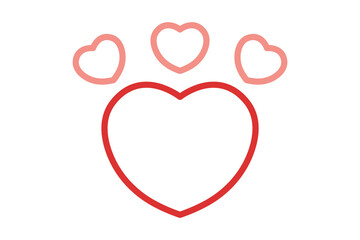 Heart icon. line icon style. icon related to valentine. valentine day elements vector illustration