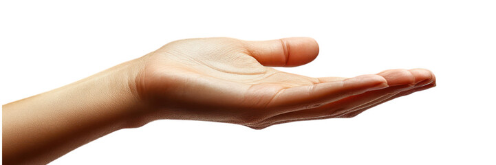 Minimalist hand gesture on a white backdrop, emphasizing simplicity and elegance, ideal for design and branding concepts.