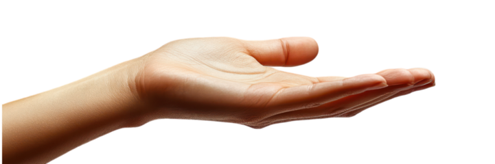 Minimalist hand gesture on a white backdrop, emphasizing simplicity and elegance, ideal for design and branding concepts.