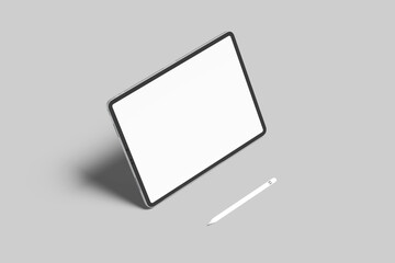 Landscape Tablet Screen Blank Mockup