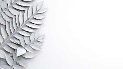 Elegant Paper Leaves:  A minimalist composition featuring intricately crafted paper leaves arranged in an elegant design, creating a sophisticated and stylish image perfect for various applications.