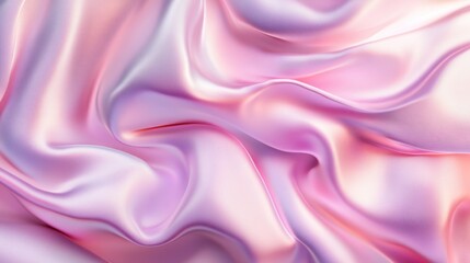 Obraz premium Wide view of pink-purple satin fabric with gentle folds and a luxurious shine, creating an elegant background for web banners and designs
