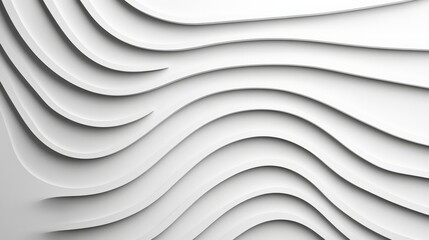 Abstract White Wave Pattern:  A minimalist design with a captivating array of undulating lines, creating a sense of movement and depth. The soft.