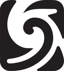 Modern abstract symbol logo icon design as a silhouette depiction of a mascot emblem of a large growing company