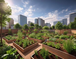 Fototapeta premium Modern urban community agriculture