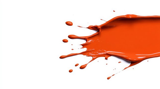 Orange Paint Splatter: A vibrant splash of orange paint explodes across a clean background, capturing the dynamic energy and artistic potential of color.  