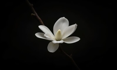 Elegant white magnolia flower in bloom