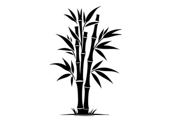 Bamboo Silhouette Vector Illustration