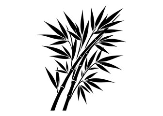 Obraz premium Bamboo Silhouette Vector Illustration