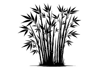 Bamboo Silhouette Vector Illustration