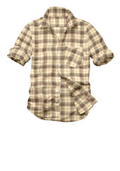 3D illustration summer season check shirt.