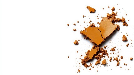 Crushed Eyeshadow Texture: Warm Amber Hues 