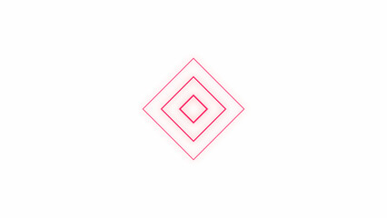 radio waves magenta red color 4k illustration. network tower produced radio wave concept on white background.