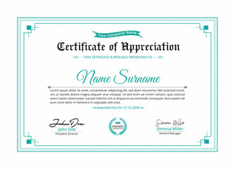 Certificate of Appreciation Template Design